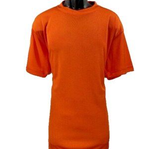 Daniel Ellissa Men's Orange T-Shirt Crew Neck Polyester Knit Sizes XL - 5XL